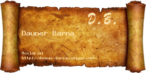 Dauner Barna névjegykártya